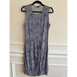 Sinequanone Paris Womens Dress US Small Blue White Dot Knee Length